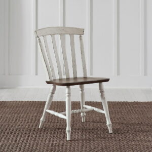 Al Fresco - Slat Back Side Chair (RTA) - Graphite & Whitestone