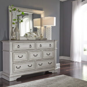 Abbey Park - Dresser & Mirror - Antique White