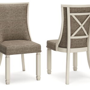 Bolanburg - Dining UPH Side Chair (Set of 2) - Lattice Back - Brown / Beige