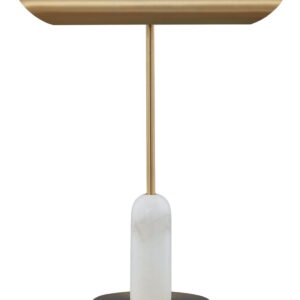 Rowleigh - Marble Desk Lamp - Gold Finish / White