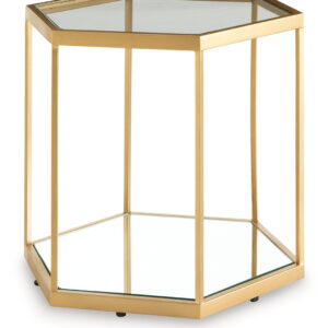 Veerwick - Accent Cocktail Table - Gold Finish