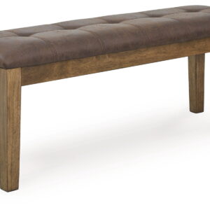 Urbinforte - Large Upholstered Dining Room Bench - Light Brown