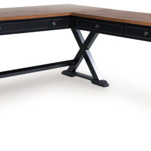 Wildenauer - Home Office Desk And Return - Brown / Black