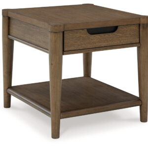Roanhowe - Rectangular End Table - Brown