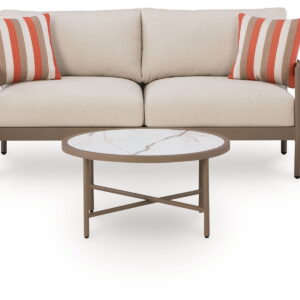 Bluff Trail - Loveseat, Lounge Chairs, Tables Set (Set of 5) - Beige