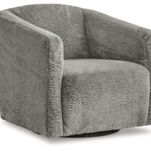 Bramner - Swivel Accent Chair - Charcoal