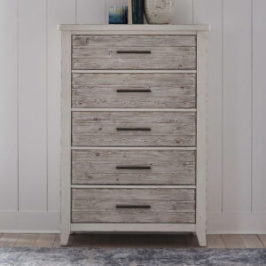 Backroads - 5 Drawer Chest - Weathered White