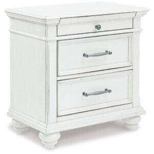 Kanwyn - Three Drawer Night Stand - Whitewash