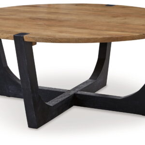 Hanneforth - Round Cocktail Table - Brown