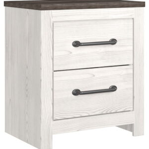 Gerridan - Two Drawer Night Stand - White / Gray