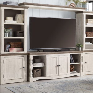 Havalance - 4 Pc. - Entertainment Center - 67" TV Stand - Brown / Beige