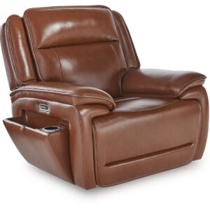 Healy Pier - Power Recliner / Adj Headrest - Chocolate