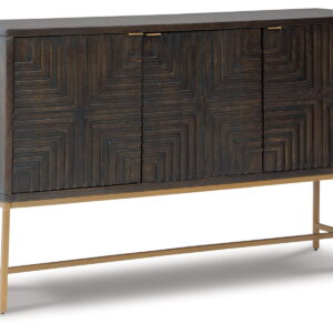 Elinmore - Accent Cabinet - Brown / Gold Finish