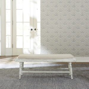 Whitney - Bench - Antique Linen / Weathered Gray