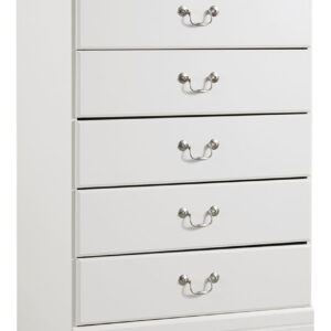 Anarasia - Five Drawer Chest - White