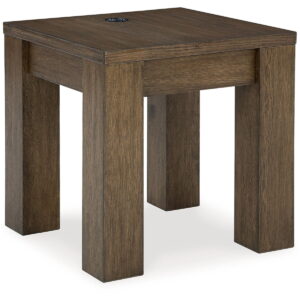 Rosswain - Square End Table - Warm Brown