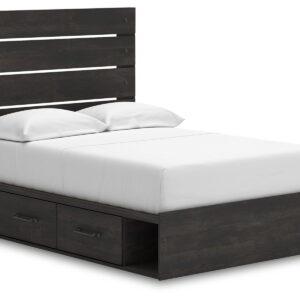 Hollivern - Panel Bed With Storage