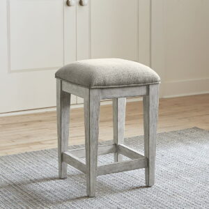 Heartland - Upholstered Console Stool - Antique White / Tobacco Tops