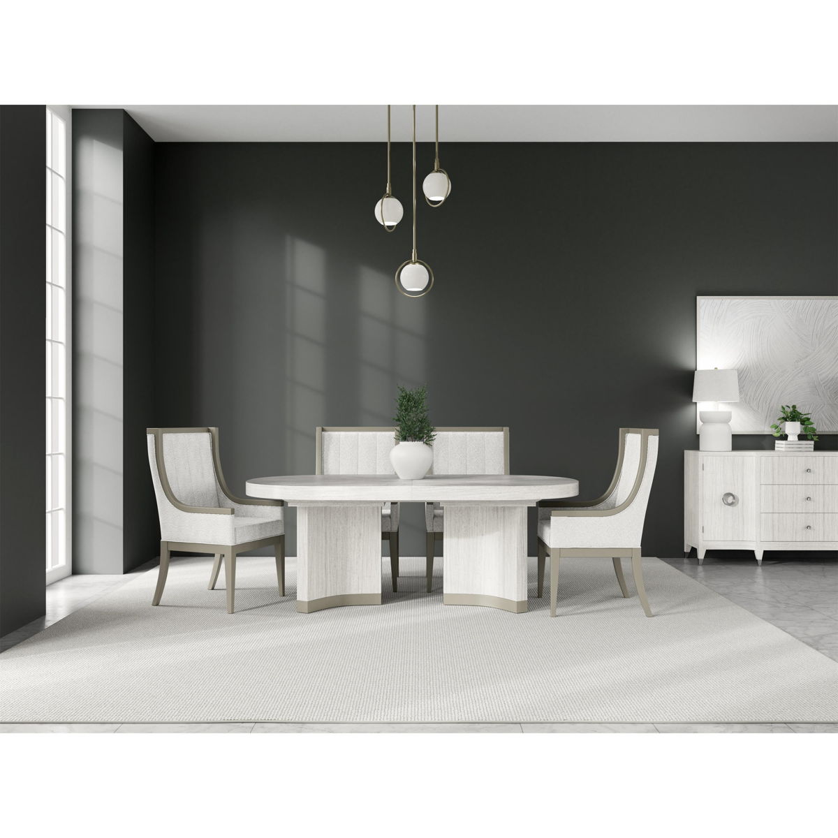 Hepburn - Upholstered Host Chair (Set of 2) - White - Image 3