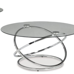 Hollynyx - Occasional Table Set (Set of 3) - Chrome Finish