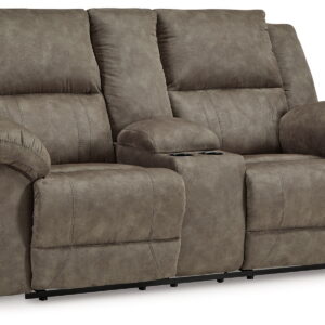 Laresview - Dbl Reclining Loveseat with Console - Fossil