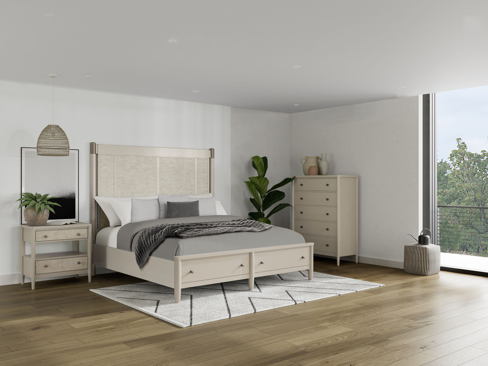 Laguna - 2 Drawer Nightstand - Beige - Image 2