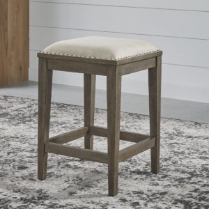 Americana Farmhouse - Upholstered Console Stool - Dusty Taupe