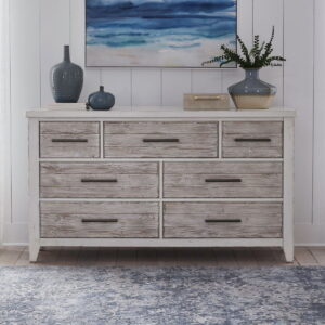 Backroads - 7 Drawer Dresser - Weathered White