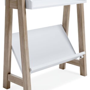 Blariden - Small Bookcase - White / Tan