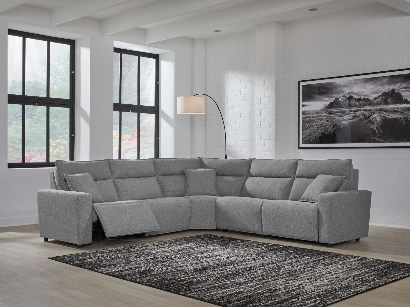 Modmax II - Reclining Sectional - Salt And Pepper - Image 40