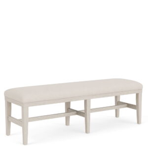 Glenndale - Upholstered Dining Bench - Aged White / Wheat