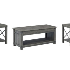 Freedan - 3 Pc. - Coffee Table, 2 End Tables - Grayish Brown