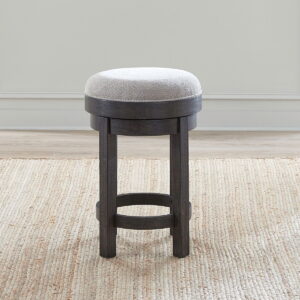 Weston - Upholstered Swivel Console Stool (RTA) - Peppercorn