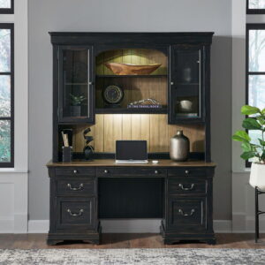 Meritage - Credenza & Hutch - Aged Charcoal