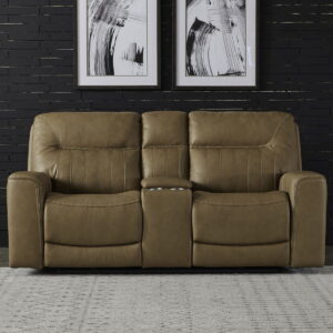 Bennett - Loveseat With Console P2 & ZG - Butternut
