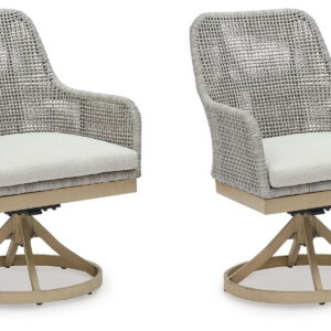 Seton Creek - Swivel Chair With Cushion (Set of 2) - Gray
