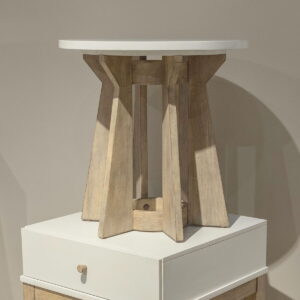 Berkley Square - Round End Table - Linen & Khaki