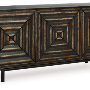 Fair Ridge - Accent Cabinet - Distressed Black