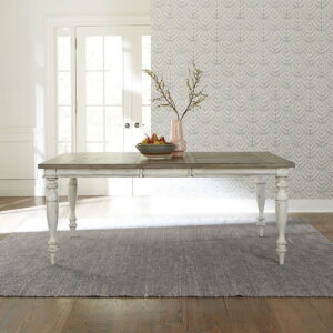 Whitney - Rectangular Leg Table - Antique Linen / Weathered Gray