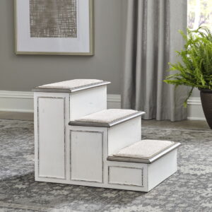 Magnolia Manor - Pet Steps - Antique White