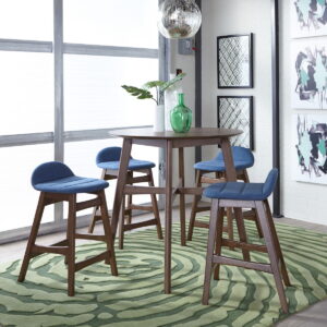 Space Savers - 5 Piece Gathering Table Set - Walnut