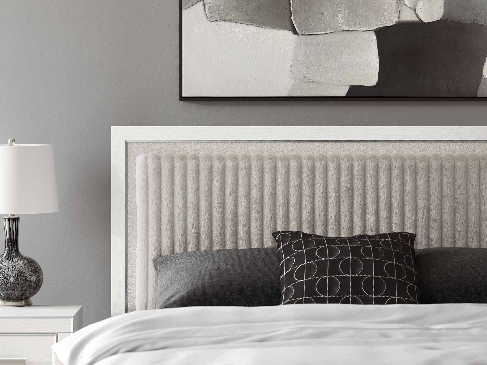 Zuraleus - Upholstered Panel Platform Bed With Roll Slats - Image 7