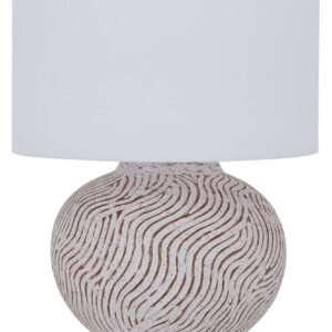 Vien - Terracotta Table Lamp - Distressed White