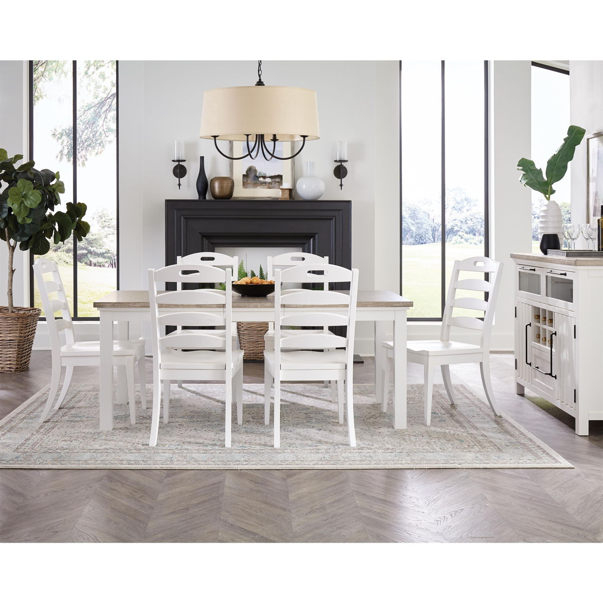 Cora - Rectangular Leg Dining Table - Cloud / Fog - Image 6
