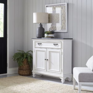 Allyson Park - Accent Hall Console - Wirebrushed White / Charcoal