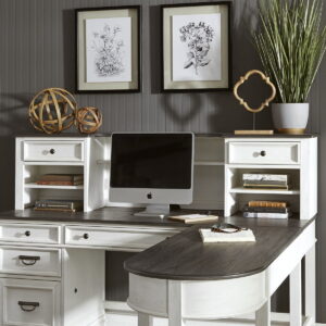 Allyson Park - Hutch - Wirebrushed White / Charcoal