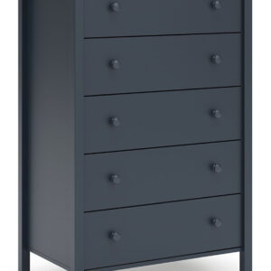 Simmenfort - Five Drawer Chest - Navy Blue