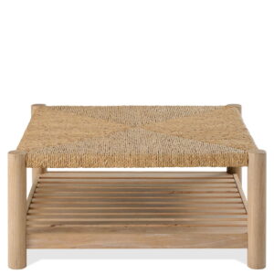 Rosalie - Woven Square Coffee Table - Light Brown