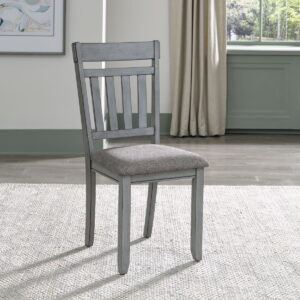 Newport - Splat Back Side Chair (RTA) - Smokey Gray / Carbon Gray