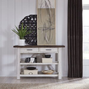Farmhouse - Server - Two Tone White / Wood Tone